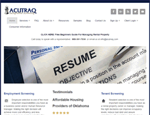 Tablet Screenshot of acutraq.com